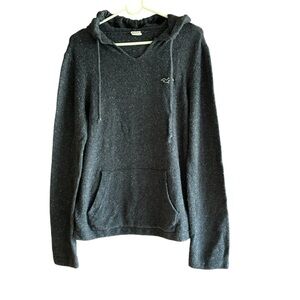 HOLLISTER MEN SWEATSHIRT DRAWSTRING HOODIE EMBROIDERED LOGO KANGAROO POCKET SZ S